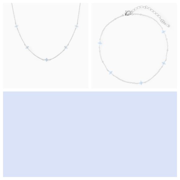 Ins Style Fashion Blue Flower Necklace Vacation Beach Travel Spring Summer Jewelry - Image 5