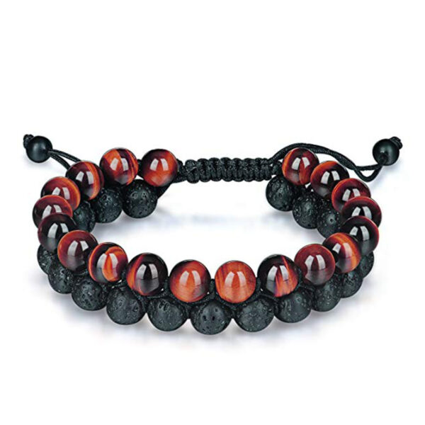 Tiger Eye Couple Bracelets Matte Black Agate Beads Bracelet - Image 7