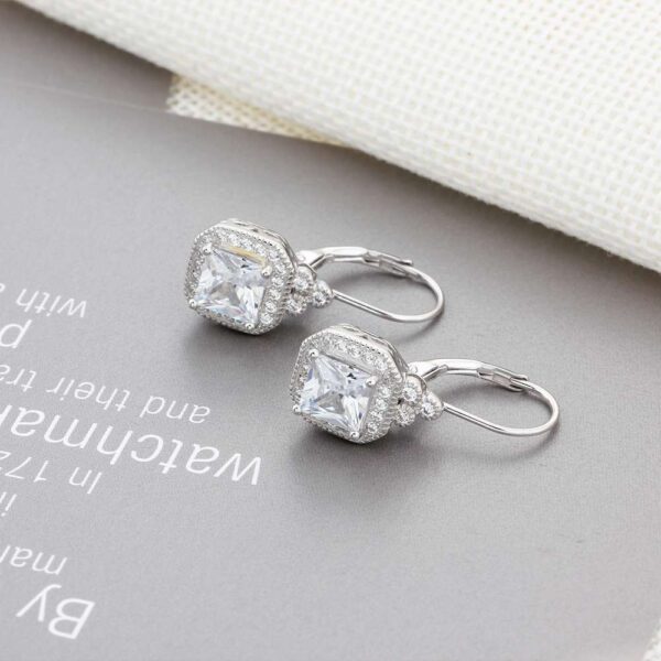 Sterling silver rhinestone earrings - Image 5