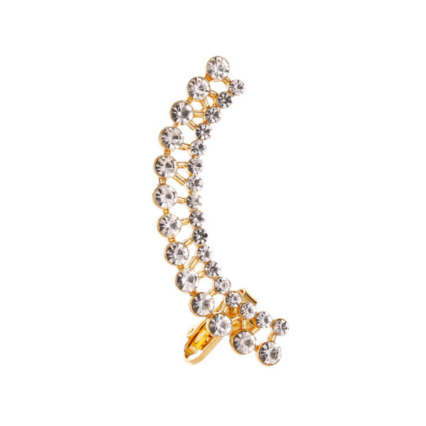 Full Crystal Butterfly Flower Single Crystal Ear Clip - Image 5