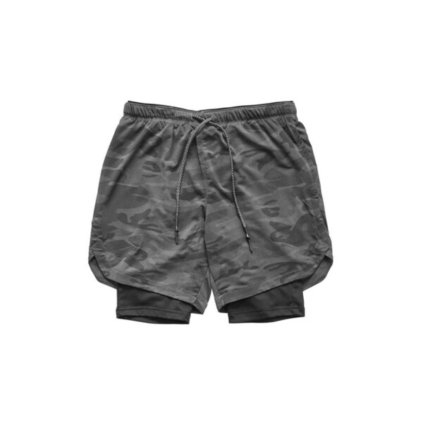 Running Shorts Men 2 In 1 Double-deck Quick Dry GYM  Fitness Jogging Workout  Pants - Image 2
