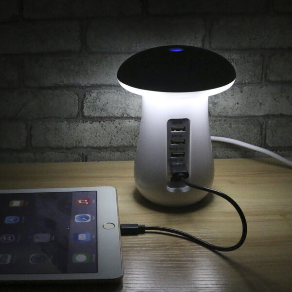 2 In 1 Multifunction Mushroom Lamp LED Lamp Holder USB Charger Home Office Supplies - Image 7