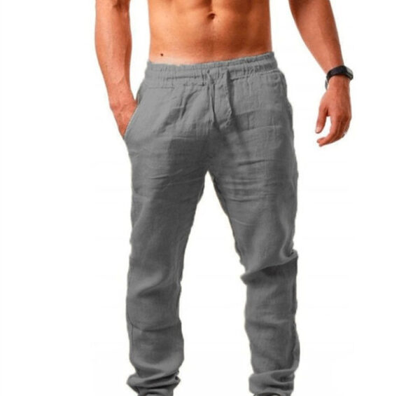 Breathable Cotton And Linen Loose Casual Sports Trousers - Image 5