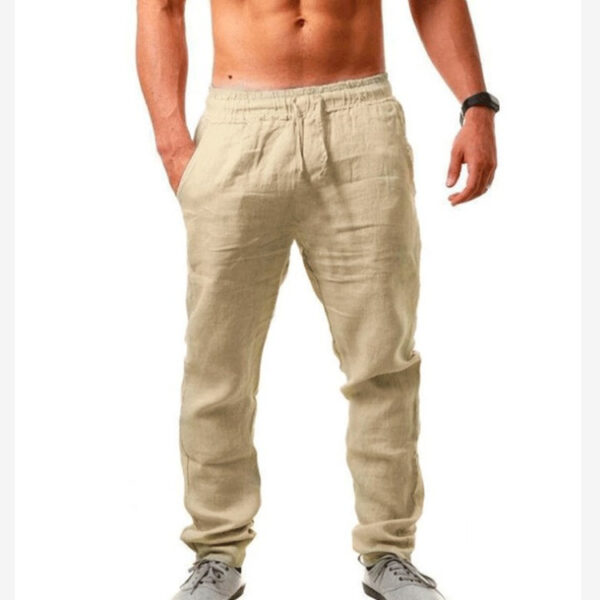 Breathable Cotton And Linen Loose Casual Sports Trousers - Image 7