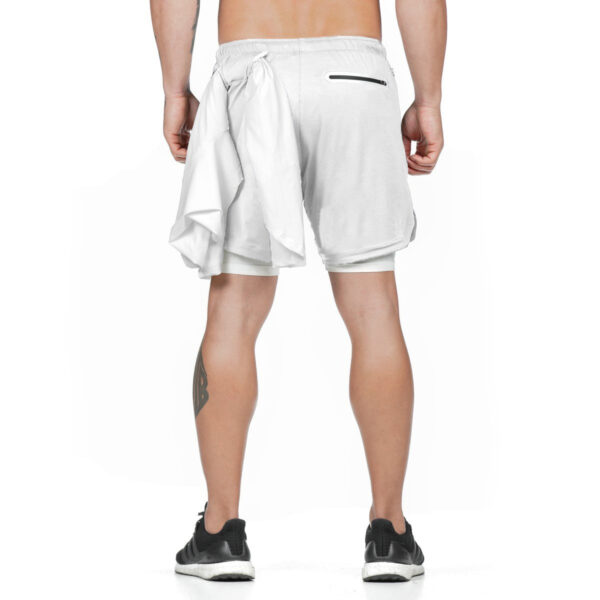 Running Shorts Men 2 In 1 Double-deck Quick Dry GYM  Fitness Jogging Workout  Pants - Image 7