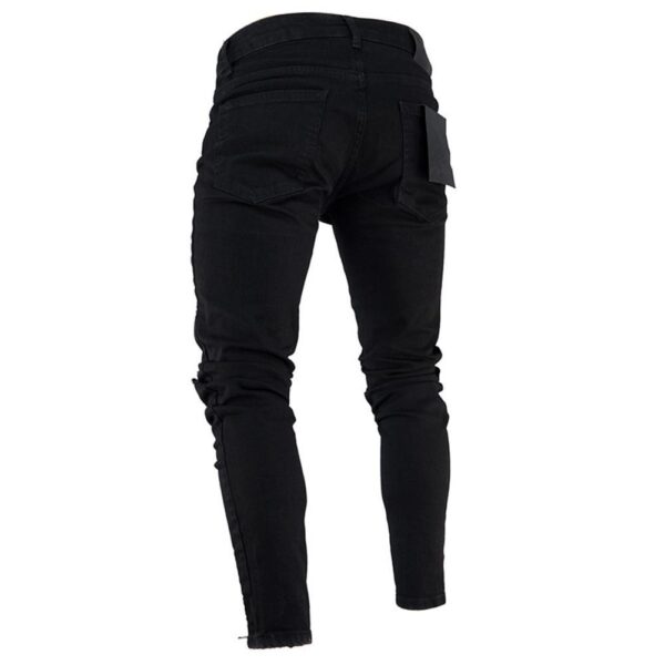 Pants Jeans For Men Trousers Long Basic Broken Clothes - Image 3