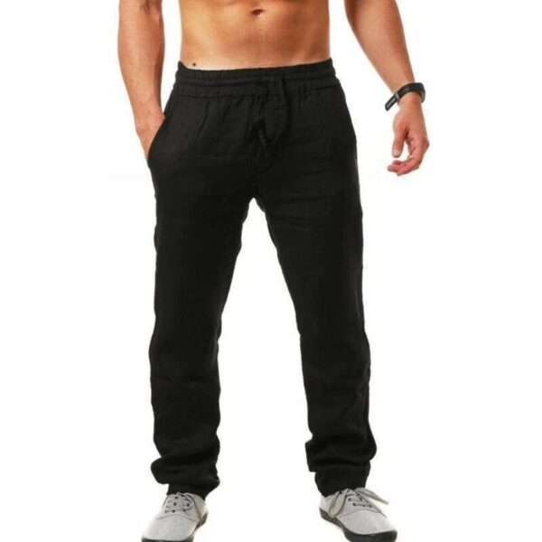 Breathable Cotton And Linen Loose Casual Sports Trousers - Image 9