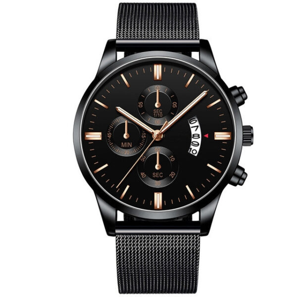 Mens Business Luxury Watches For Men Mesh Band Quartz Watch - Image 6