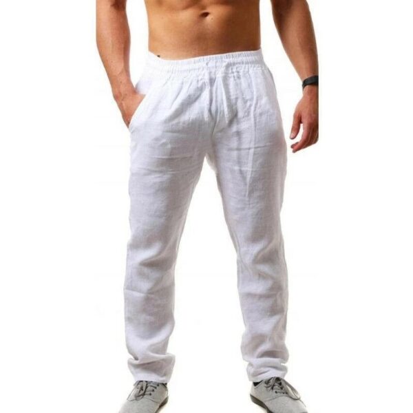 Breathable Cotton And Linen Loose Casual Sports Trousers - Image 6