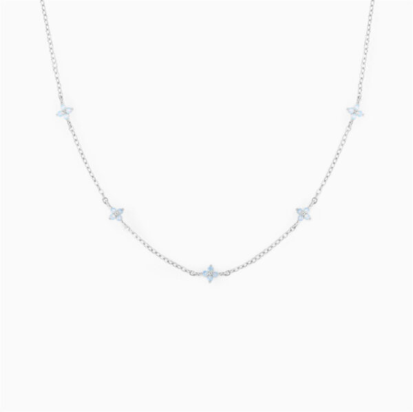 Ins Style Fashion Blue Flower Necklace Vacation Beach Travel Spring Summer Jewelry - Image 8