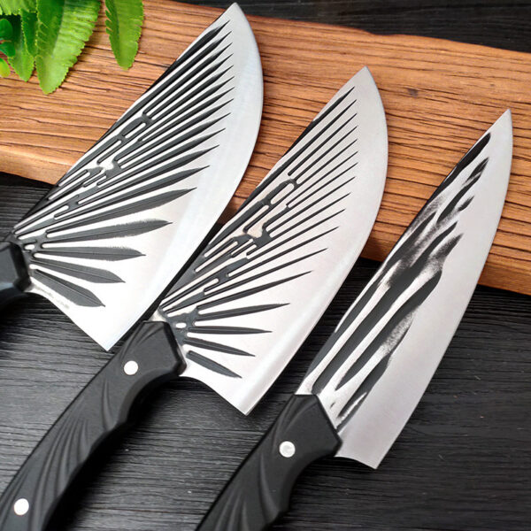 Oblique Hammer Pattern Hand-forged Household Meat Cutting Dual-purpose Kitchen Knife - Image 4