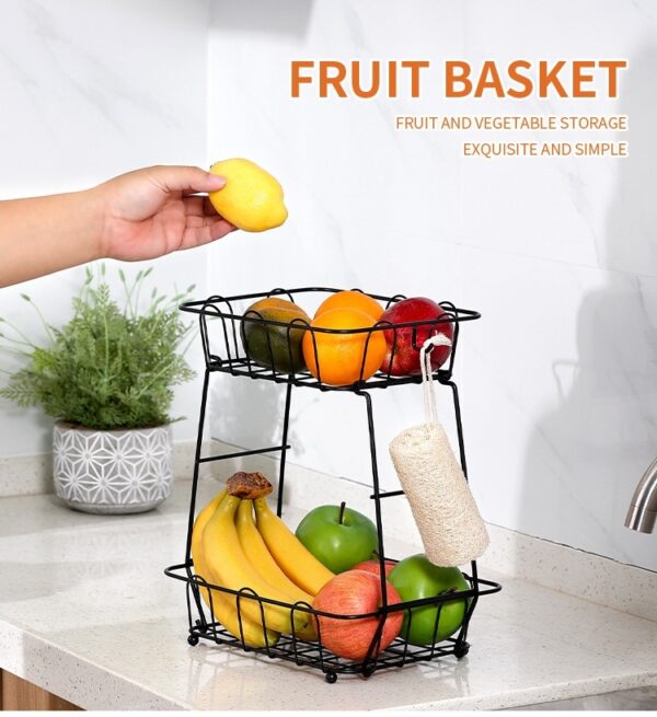 Iron Art Snack Fruit Basket Storage Basket Minimalist - Image 3