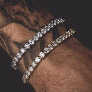 Iced Out Single Row Rhinestones Chain Bling Tennis Charm Bracelets Zirconia Bracelets Link Chain Jewelry