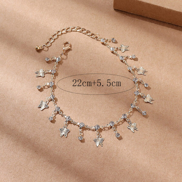 Butterfly Tassel Anklet Colorful Oil Necklace Flowers Leaves - Image 7