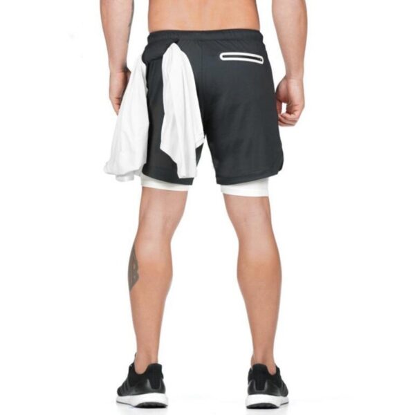 Running Shorts Men 2 In 1 Double-deck Quick Dry GYM  Fitness Jogging Workout  Pants - Image 8