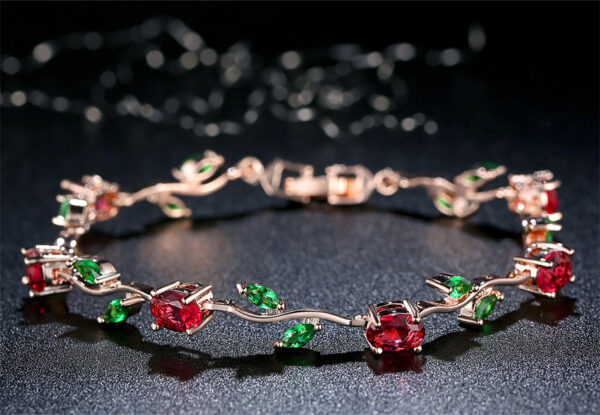Plated crystal ladies bracelet - Image 3