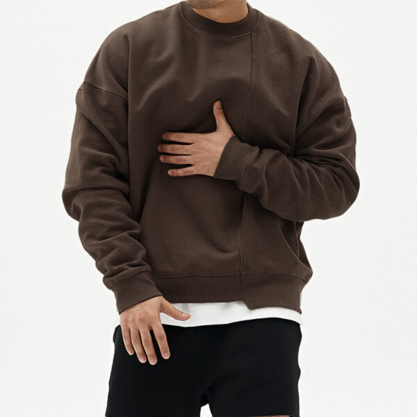Pullover Round Neck Sweater Loose Men Clothes - Image 3