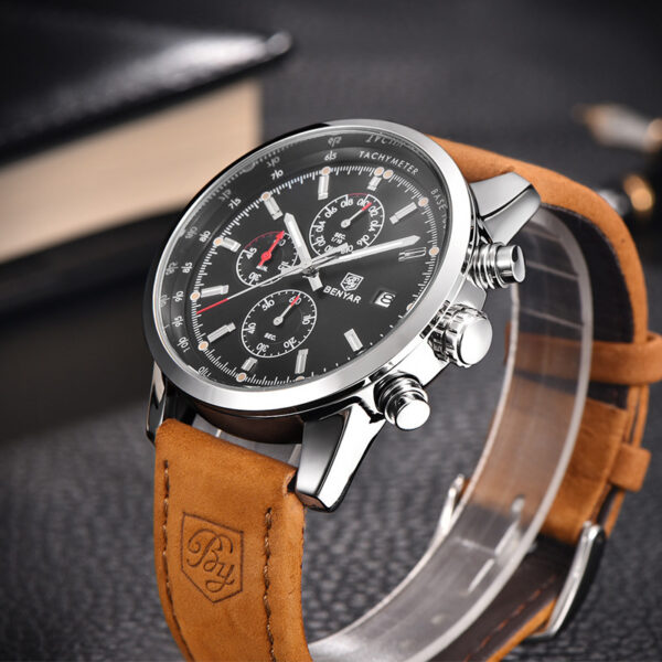 Fashion Casual Watch Mens Watches Men Luxury Brand Quartz Watch Business Leather Men's Watches Clock - Image 2