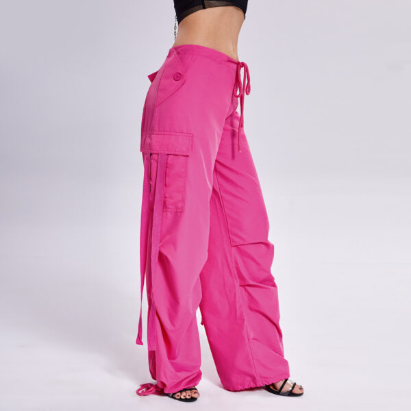 Solid Color Loose Casual Streamer Overalls - Image 2