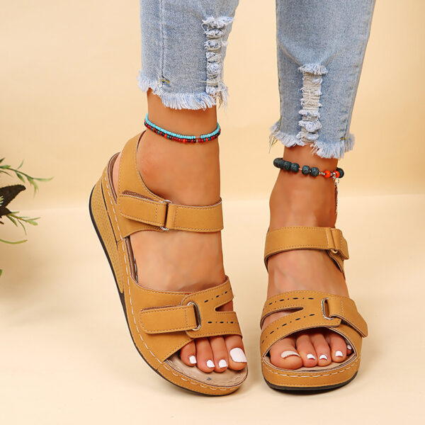 Wedge Sandals Summer Velcro Platform Shoes Women - Image 5