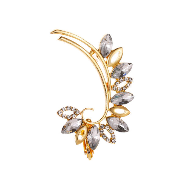 Full Crystal Butterfly Flower Single Crystal Ear Clip - Image 9