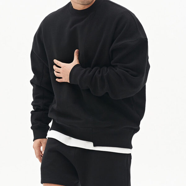 Pullover Round Neck Sweater Loose Men Clothes - Image 7