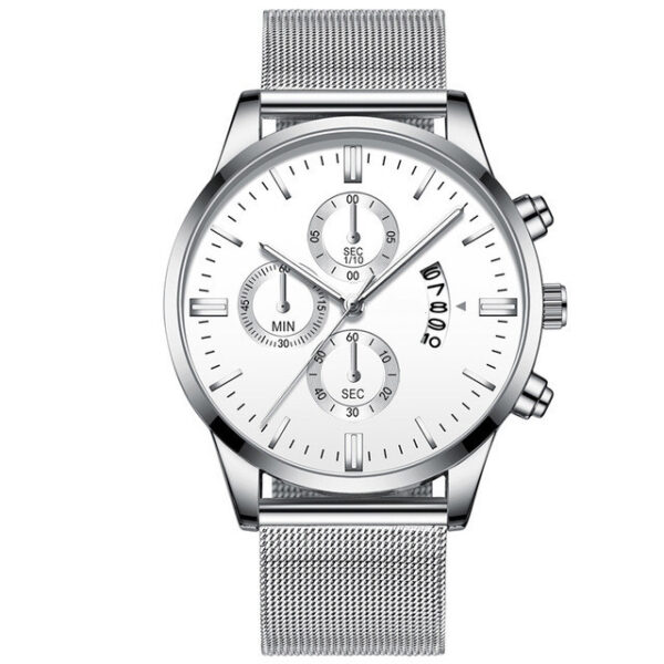 Mens Business Luxury Watches For Men Mesh Band Quartz Watch - Image 5