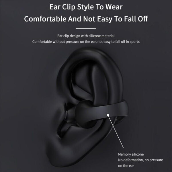 Ear Clip Bone Conduction Headphone Bluetooth-compatible 5.2 HIFI Wireless Earphone Touch Handsfree Sports Noise Cancelling Headset With Mic - Image 5