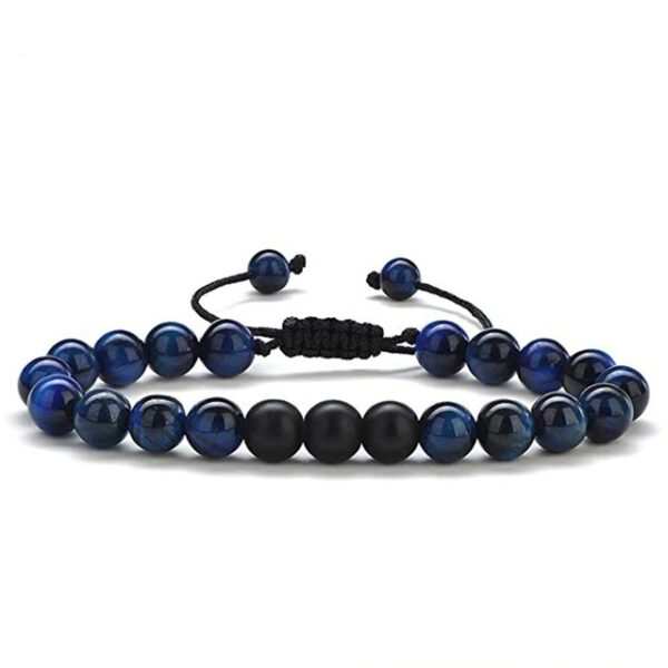 Tiger Eye Couple Bracelets Matte Black Agate Beads Bracelet - Image 10