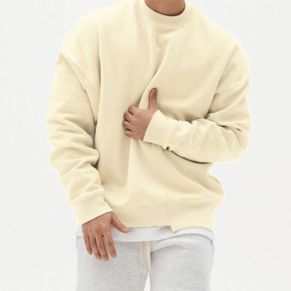 Pullover Round Neck Sweater Loose Men Clothes - Image 4