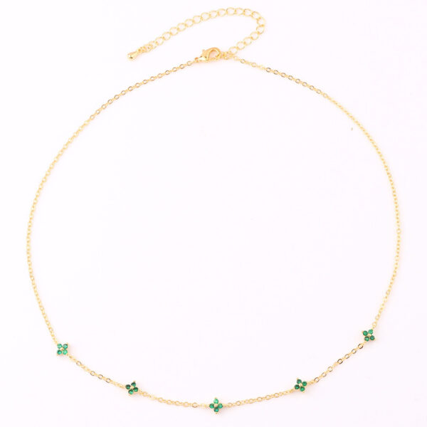 Ins Style Fashion Blue Flower Necklace Vacation Beach Travel Spring Summer Jewelry - Image 3