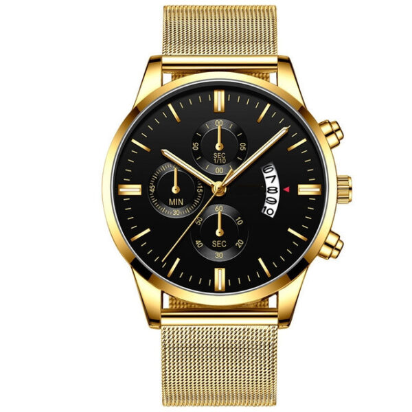 Mens Business Luxury Watches For Men Mesh Band Quartz Watch - Image 9