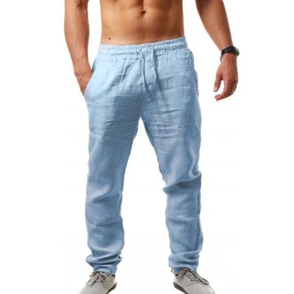 Breathable Cotton And Linen Loose Casual Sports Trousers - Image 8