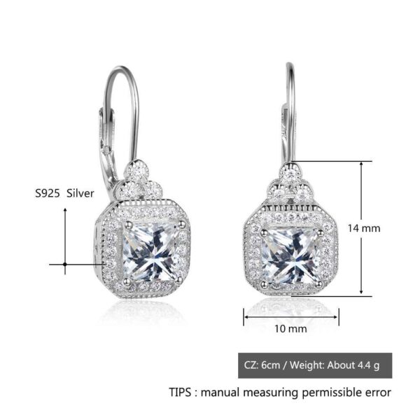 Sterling silver rhinestone earrings - Image 4