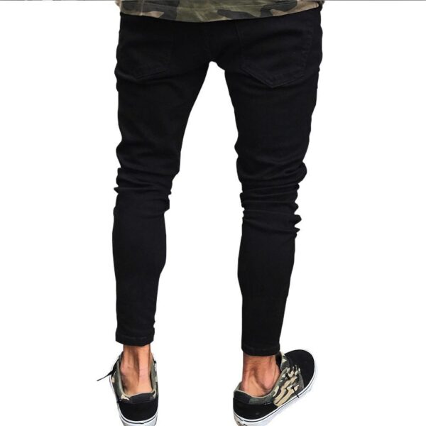 Pants Jeans For Men Trousers Long Basic Broken Clothes - Image 7