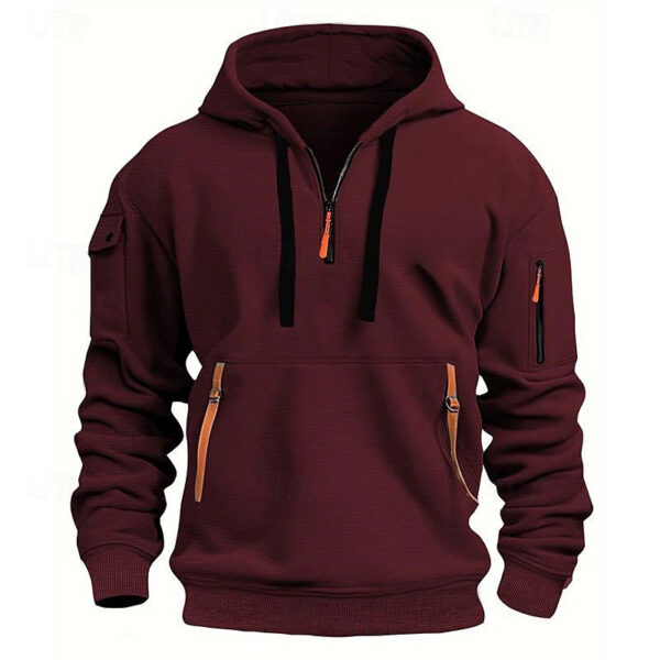 Dropped Shoulder Hooded Sweatshirt Men's Women's Plus Size Loose Pullover Fashion Sweatshirt - Image 3