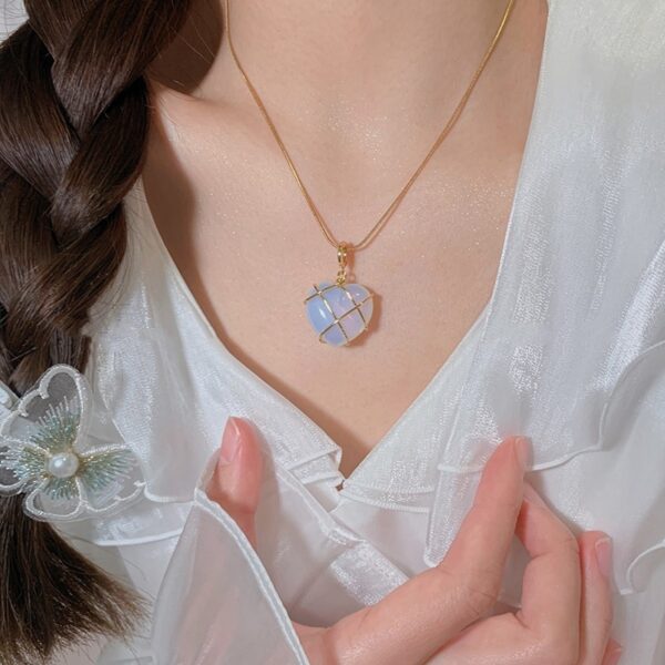 Fashion Moonstone Necklace For Cartoon Princess Love Girl Necklace Novelty Jewelry - Image 5