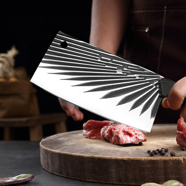 Oblique Hammer Pattern Hand-forged Household Meat Cutting Dual-purpose Kitchen Knife - Image 6