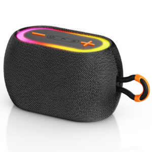 JYX L1Black Portable Bluetooth Speaker & Mini Wireless Speaker With DJ Lights Rich Stereo Bass Aux & IPX7 Waterproof Outdoor Speaker