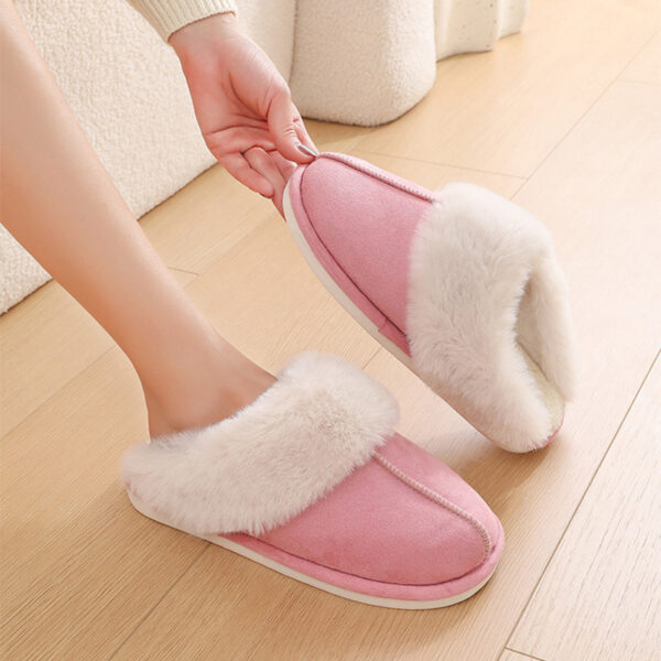 Winter Warm Plush Home Slippers Indoor Fur Slippers Women Soft Lined Cotton Shoes Comfy Non-Slip Bedroom Fuzzy House Shoes Women Couple - Image 10