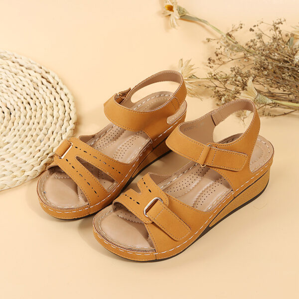 Wedge Sandals Summer Velcro Platform Shoes Women - Image 7