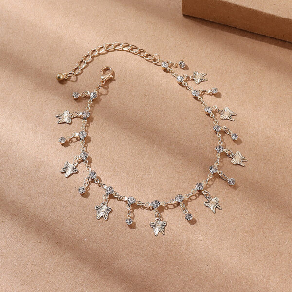 Butterfly Tassel Anklet Colorful Oil Necklace Flowers Leaves - Image 10